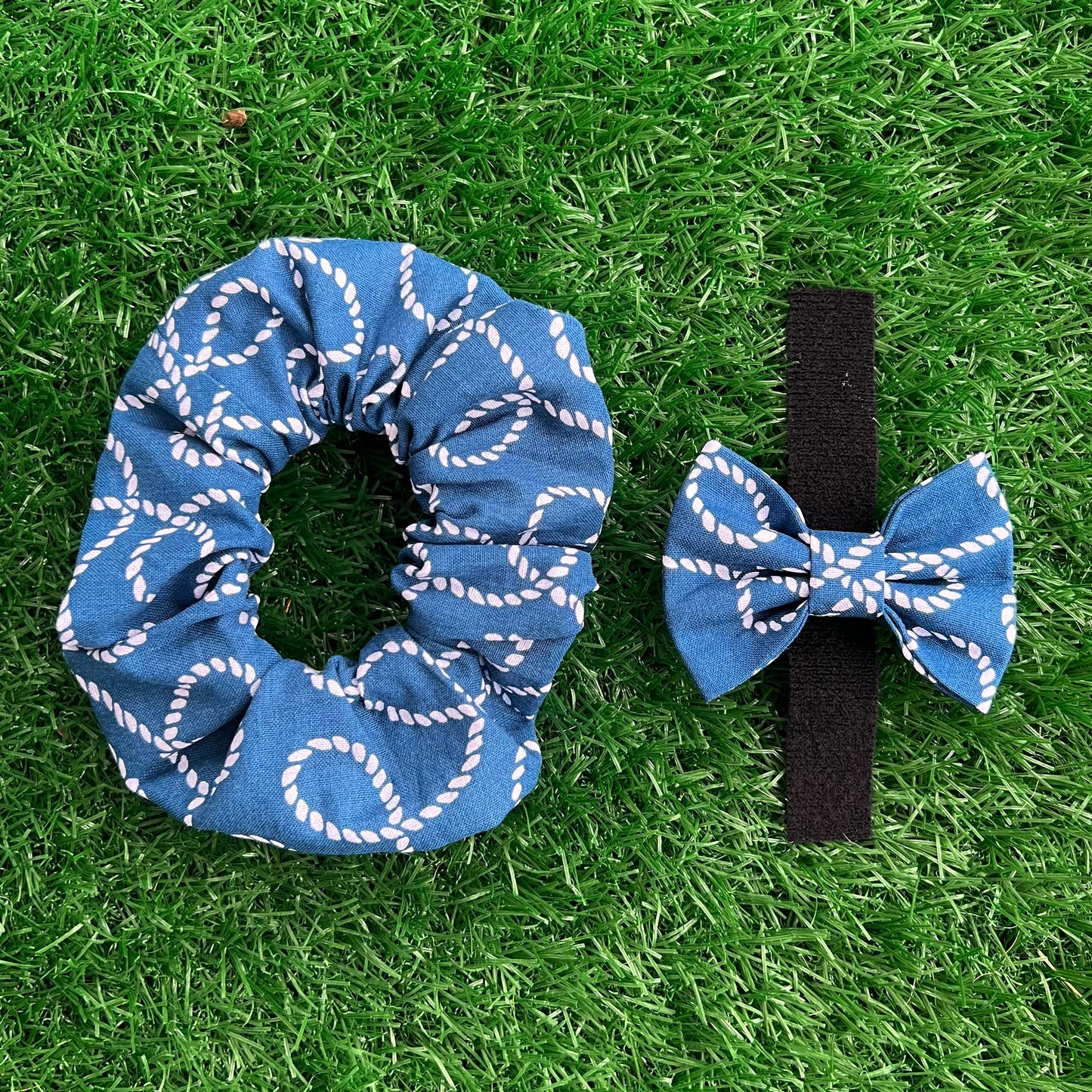 Navy Rope Scrunchie