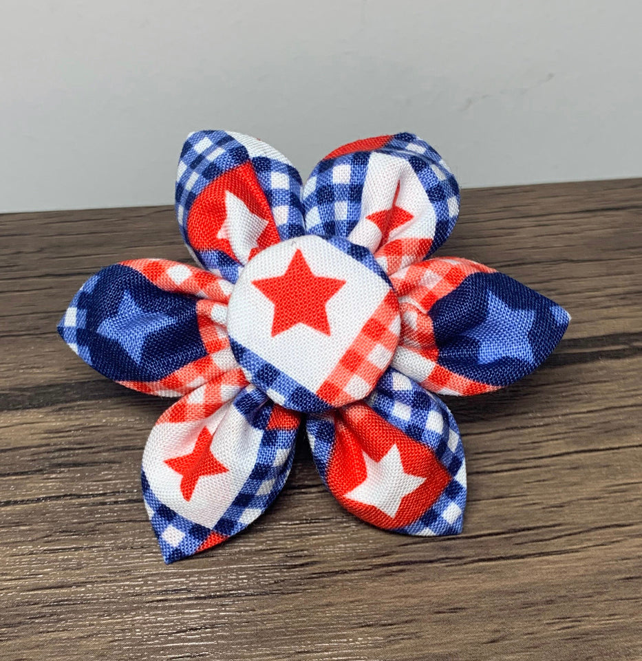 Patriotic Plaid Flower