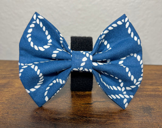 Navy Rope Bow tie